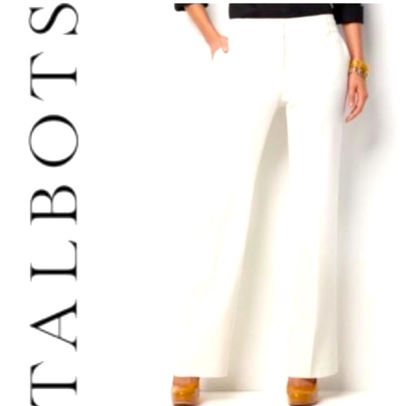 Talbots Pants Heritage Fit White High Rise Size 10P - Picture 1 of 10
